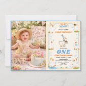 Invitation It’s ONE Silly Goose Retro 1st Birthday Fun Modern (Devant)
