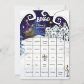 Invitation It Takes a Village: Blue Winter Magic Bingo Card (Devant)