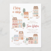 Invitation It Takes A Village Gender Neutral Baby Shower (Devant)