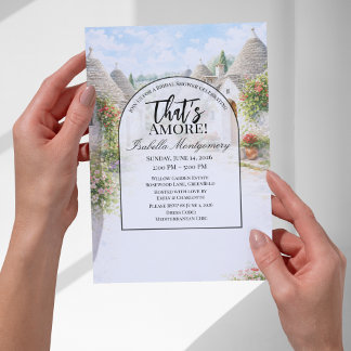 Invitation Italian Alberobello That’s Amore Bridal Shower