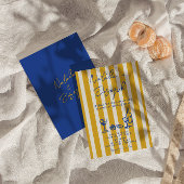 Invitation Italian Blue Yellow Hand Written Painted Wedding