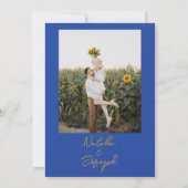 Invitation Italian Blue Yellow Hand Written Photo Wedding (Dos)