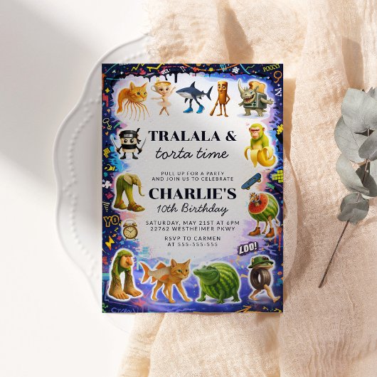 Invitation Italian Brainrot Birthday