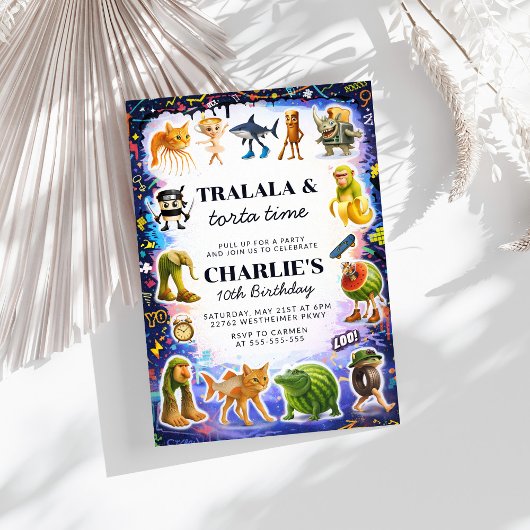 Invitation Italian Brainrot Birthday