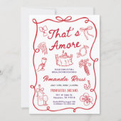 Invitation Italian Bridal Shower Invitation, That's Amore  (Devant)