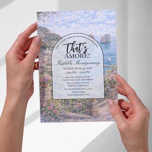 Invitation Italian Capri That’s Amore Bridal Shower