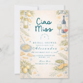 Invitation Italian Ciao Miss Bridal Shower (Devant)