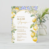 Invitation Italian Floral Lemon Main Squeeze Bridal Shower (Debout devant)