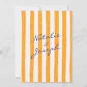 Invitation Italian Hand Written Painted Pinstripes Wedding (Dos)