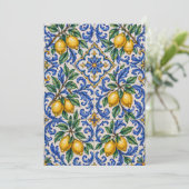 Invitation Italian Lemon Azulejo Tile (Debout devant)
