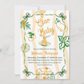 Invitation Italian Lemon Ciao Baby Pasta & Pizza Baby Shower (Devant)