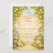 Invitation Italian Lemon Garden Baby Shower (Devant)