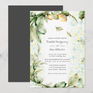 Invitation Italian Lemon Grove   Mariage Bohème Botanique
