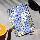 Invitation Italian Mosaic Blue Tile Lemons Arch Bridal Shower