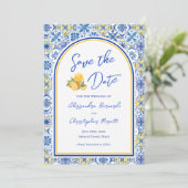Invitation Italian Summer Destination Wedding Save The Date (Debout devant)