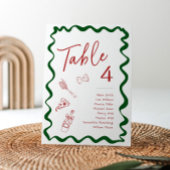 Invitation Italian That's Amore Pizza Bridal Table Number