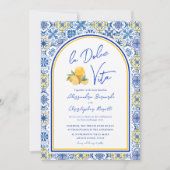 Invitation Italian Tiles La Dolce Vita Wedding (Devant)