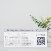 Invitation Italian Villa Plane Ticket Destination Wedding  (Debout devant)