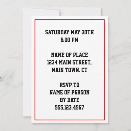 Invitation Italie : 50 ans de Saint Cannoli (Dos)