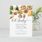 Invitation Italie | Alimentation italienne | BABY SHOWER (Debout devant)