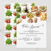 Invitation Italie | Alimentation italienne | Dîner de répétit (Devant / Derrière)