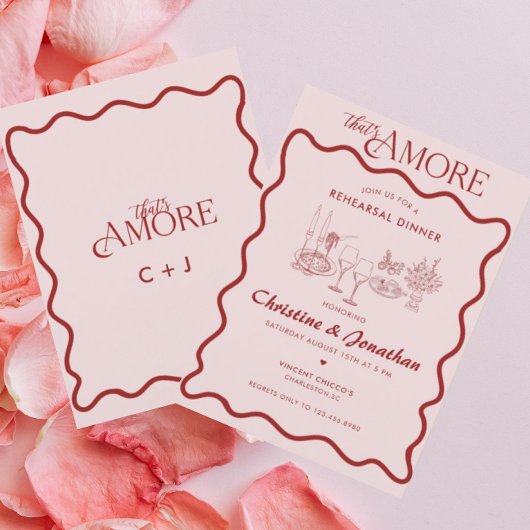 Invitation Italie | Alimentation italienne | Dîner de répétit