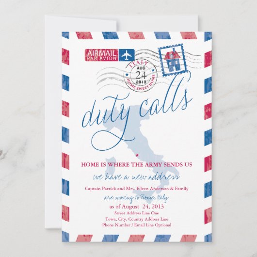 Invitation Italie Antique Aéronefs Militaire Moteur Faire-par (Devant)