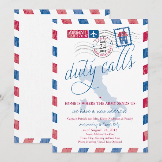 Invitation Italie Antique Aéronefs Militaire Moteur Faire-par (Devant / Derrière)