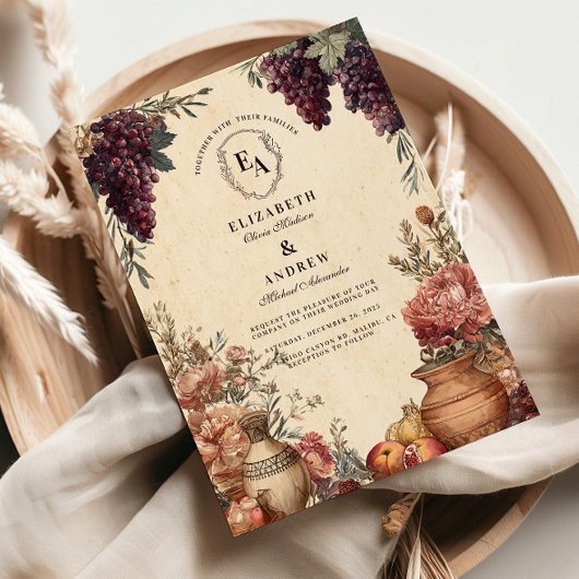 Invitation Italie Campagne Rustic Chic Rassemblement