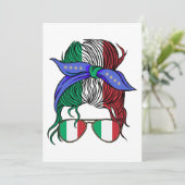 Invitation Italie chaotique pain avec drapeau italien (Debout devant)