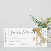 Invitation Italie Destination Boarding Pass Enregistrer la da (Debout devant)