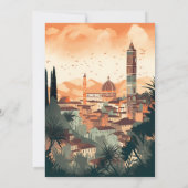 Invitation Italie élégante Florence Destination Mariage (Dos)