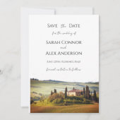 Invitation Italie enregistrer la date, mariage toscan (Devant)