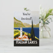 Invitation Italie Lacs Vintage voyage Italie (Debout devant)
