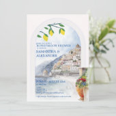 Invitation Italie Lune de miel sur Amalfi Toscane Couples Dou (Debout devant)