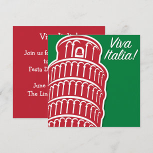 Invitation Italie patriotique Viva Italia personnalisable