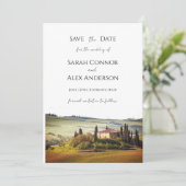 Invitation Italie sauvez la date, mariage en Toscane (Debout devant)