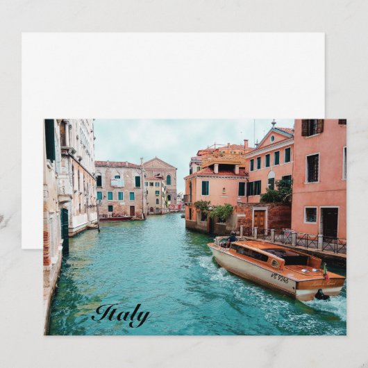 Invitation Italie Venise (Devant / Derrière)