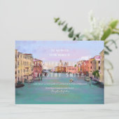Invitation Italie Venise grand canal peinture (Debout devant)