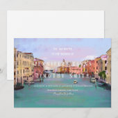 Invitation Italie Venise grand canal peinture (Devant / Derrière)