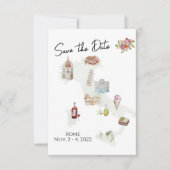 Invitation Italie, voyage en Italie, Save the Date italien (Devant)
