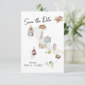 Invitation Italie, voyage en Italie, Save the Date italien (Debout devant)