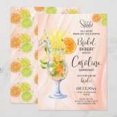 Invitation Italien Aperol Spritz Cocktail Fête des mariées (Devant / Derrière)