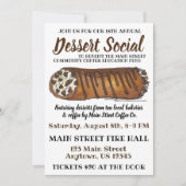 Invitation Italien Cannoli Dessert Charité sociale Vente de p (Devant)