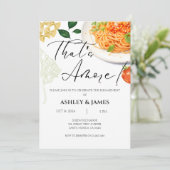 Invitation Italien c'est plus Fiançailles pâtes Décontractées (Debout devant)