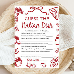 Invitation Italien Devinette Italien Baby shower Jeu