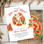 Invitation Italien Love & Pizza Party Fête des mariées en tra