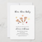 Invitation Italien moderne Slice Baby Pizza Baby shower (Devant)