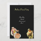 Invitation ITALIEN PIZZA PARTY, RESTAURANT rouge noir (Dos)
