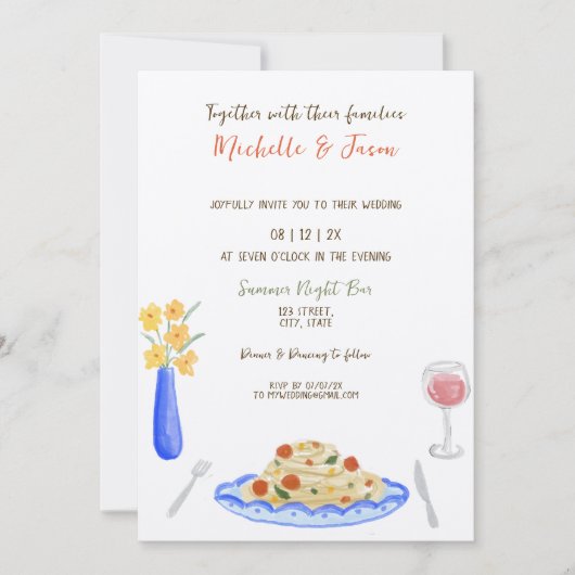 Invitation Italien Retro Whimsical Fun Main Draw Bow Photo (Devant)